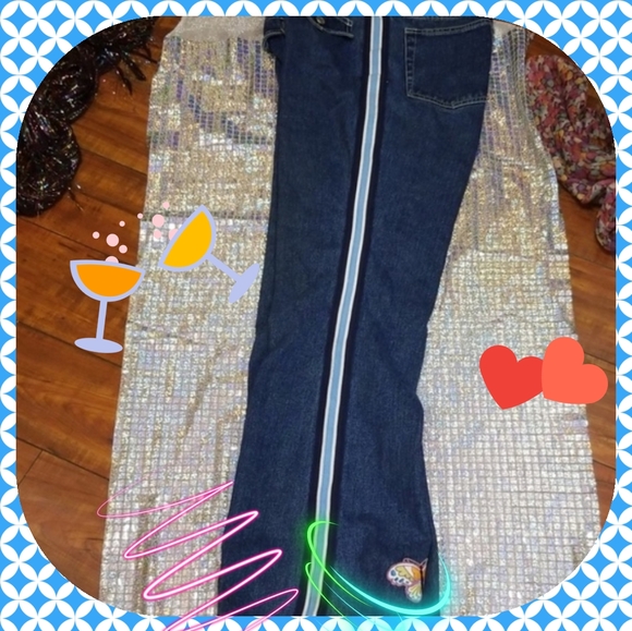 Wide leg Blue Jeans - Picture 5 of 6